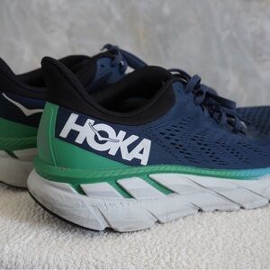 Hoka Navy and Teal Athletic Shoes